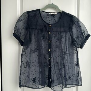 Anthropologie sheer blouse